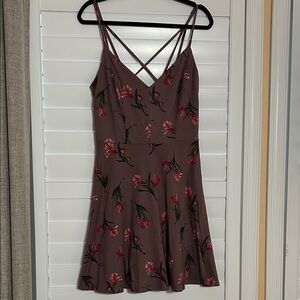 Plum Floral Mini Dress
